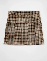 Jupe-short à carreaux en tricot tendance plissée AE