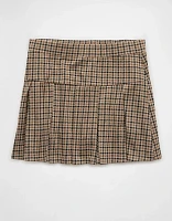 Jupe-short à carreaux en tricot tendance plissée AE