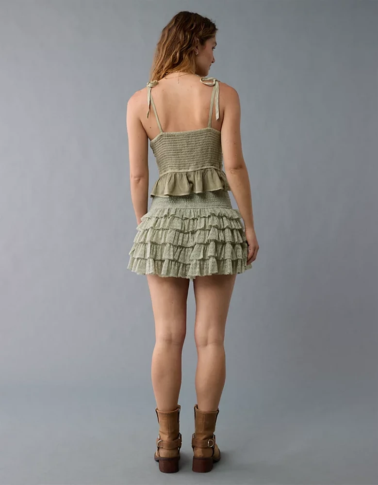 AE High-Waisted Ruffle Mini Skort