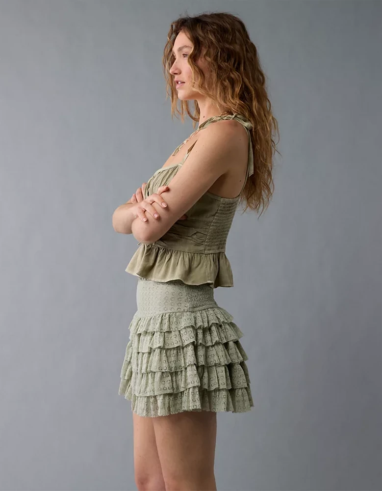AE High-Waisted Ruffle Mini Skort