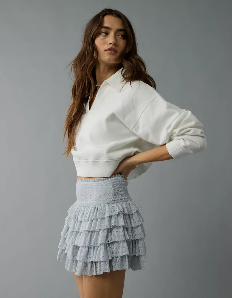 AE High-Waisted Ruffle Mini Skort