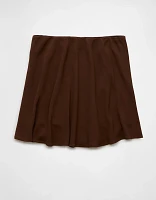 AE Stretch High-Waisted Crepe Mini Slip Skirt