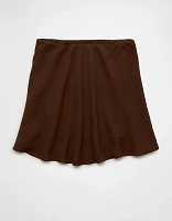 AE Stretch High-Waisted Crepe Mini Slip Skirt