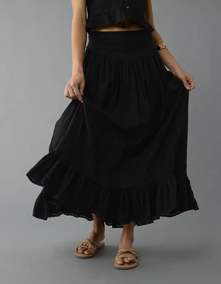 AE High-Waisted Ruffle Maxi Skirt