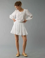 AE High-Waisted Tiered Mini Skirt