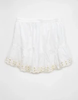 AE High-Waisted Embroidered Eyelet Mini Skirt