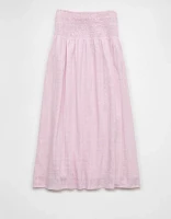 AE High-Waisted Smocked Maxi Skirt