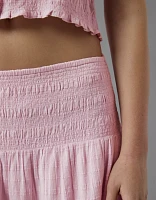 AE High-Waisted Smocked Maxi Skirt