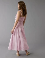 AE High-Waisted Smocked Maxi Skirt