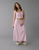AE High-Waisted Smocked Maxi Skirt