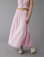 AE High-Waisted Smocked Maxi Skirt