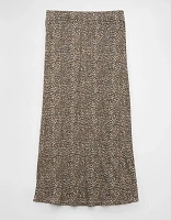 AE High-Waisted Leopard Column Maxi Skirt