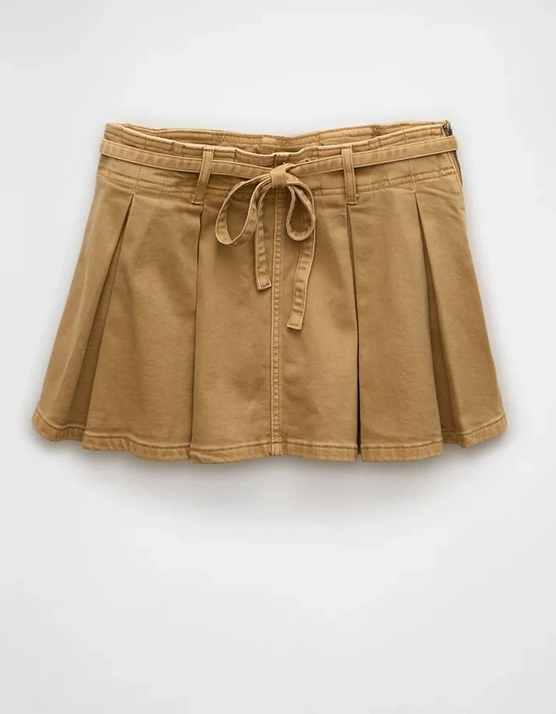 Minijupe-short plissée extensible à taille mi-basse AE