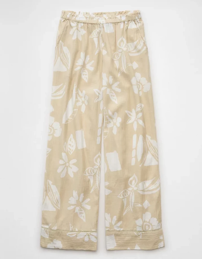 Pantalon à ceinture élastique taille haute AE