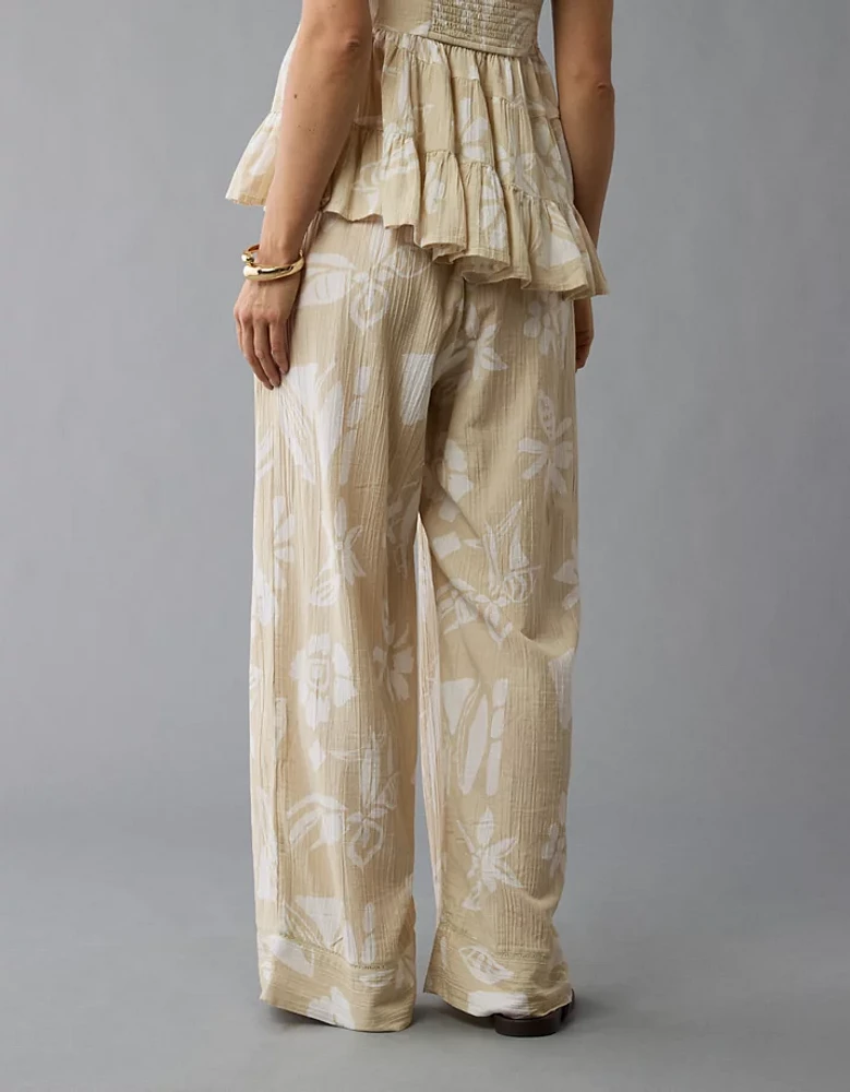 Pantalon à ceinture élastique taille haute AE