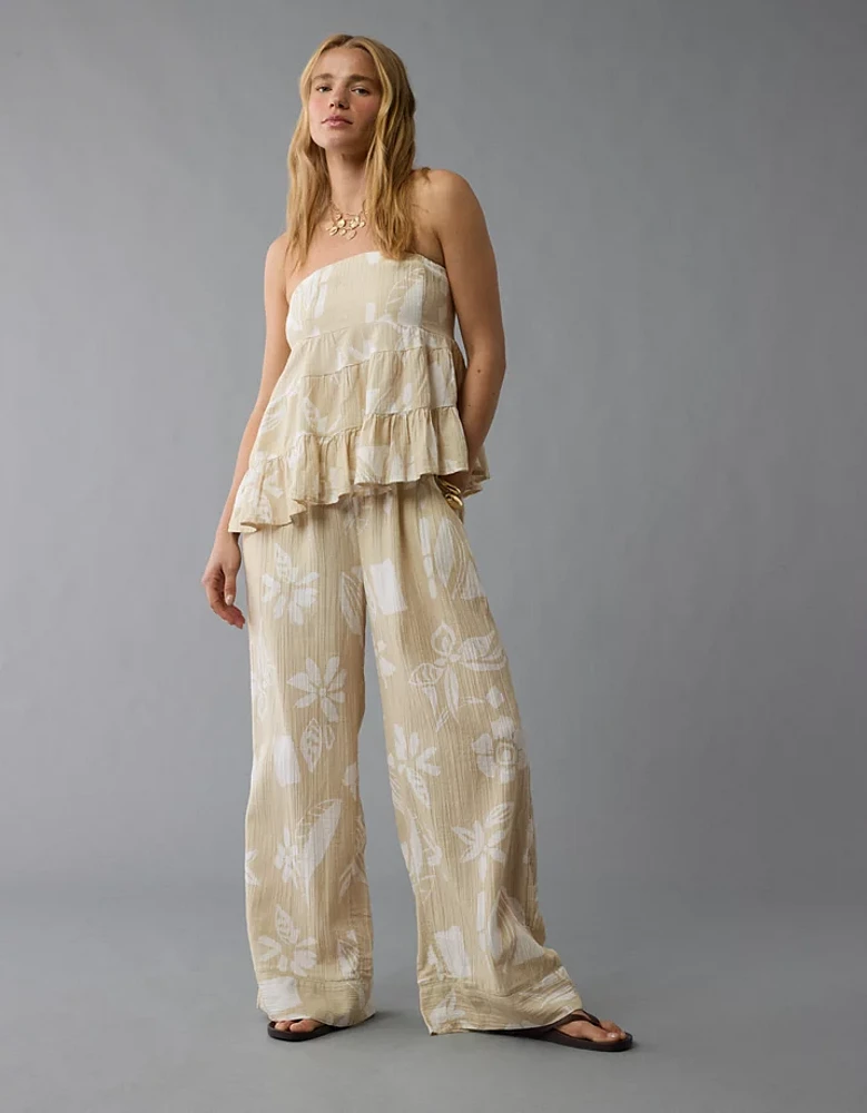 Pantalon à ceinture élastique taille haute AE