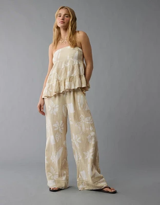 Pantalon à ceinture élastique taille haute AE