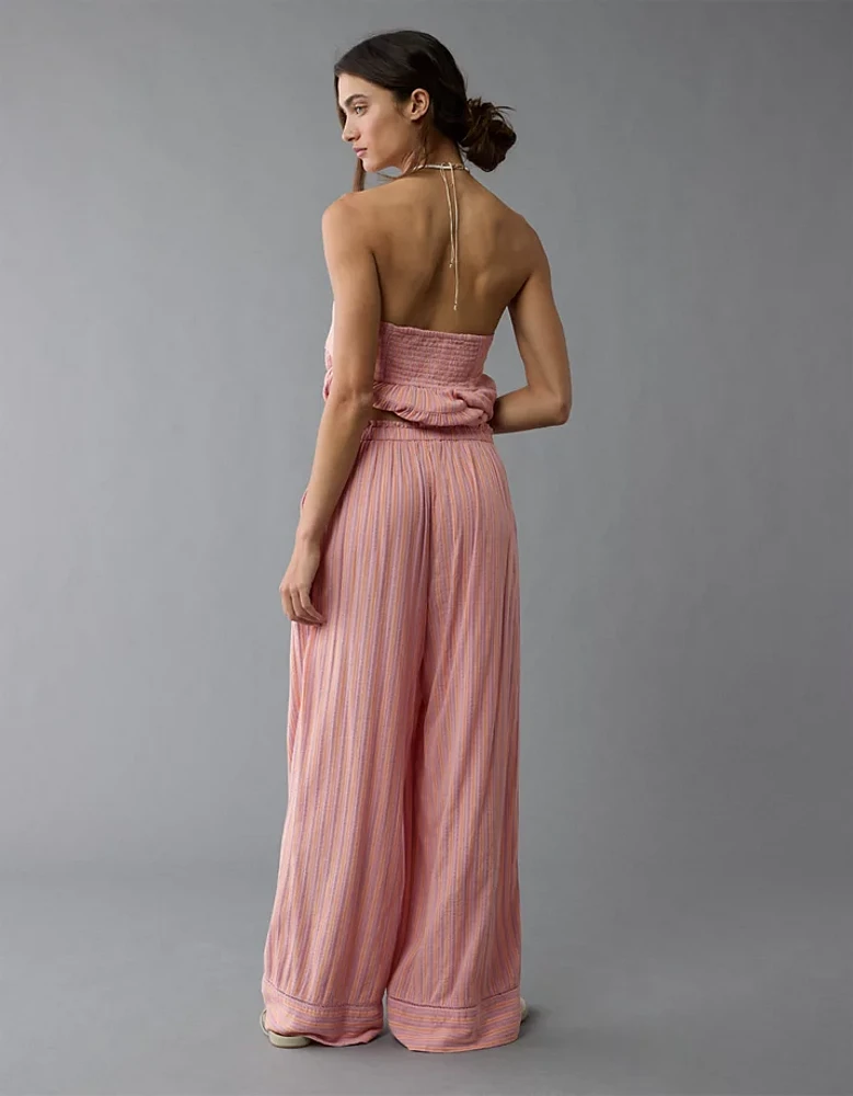 Pantalon à ceinture élastique taille haute AE