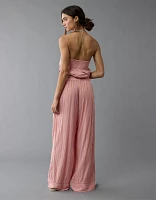 Pantalon à ceinture élastique taille haute AE