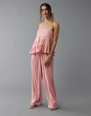 Pantalon à ceinture élastique taille haute AE