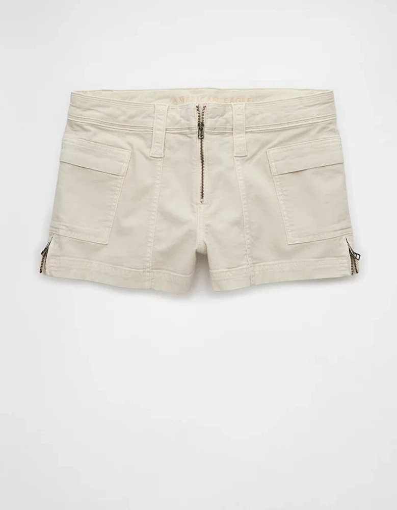 Short cargo court à taille basse extensible AE