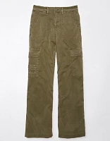 AE Stretch Curvy Super High-Waisted Baggy Wide-Leg Cargo Pant