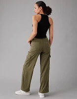 AE Stretch Curvy Super High-Waisted Baggy Wide-Leg Cargo Pant