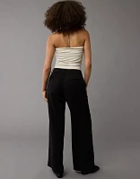 Pantalon coquelicot à taille très haute en rondeur AE