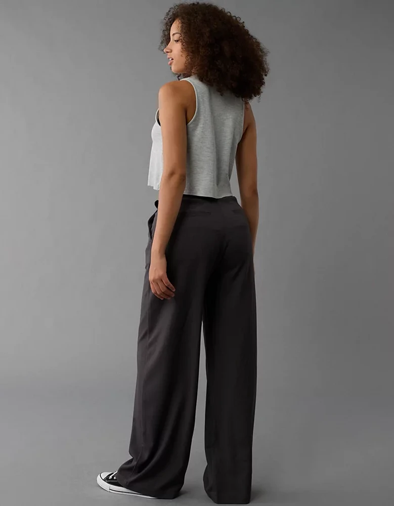 Pantalon coquelicot à taille très haute en rondeur AE