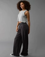 Pantalon coquelicot à taille très haute en rondeur AE