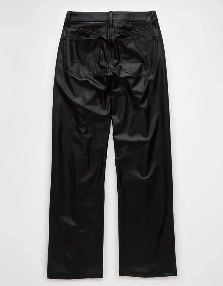 AE Stretch Curvy Vegan Leather High-Waisted Stovepipe Pant