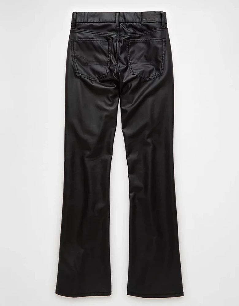 AE Stretch Curvy Vegan Leather Classic Bootcut Pant