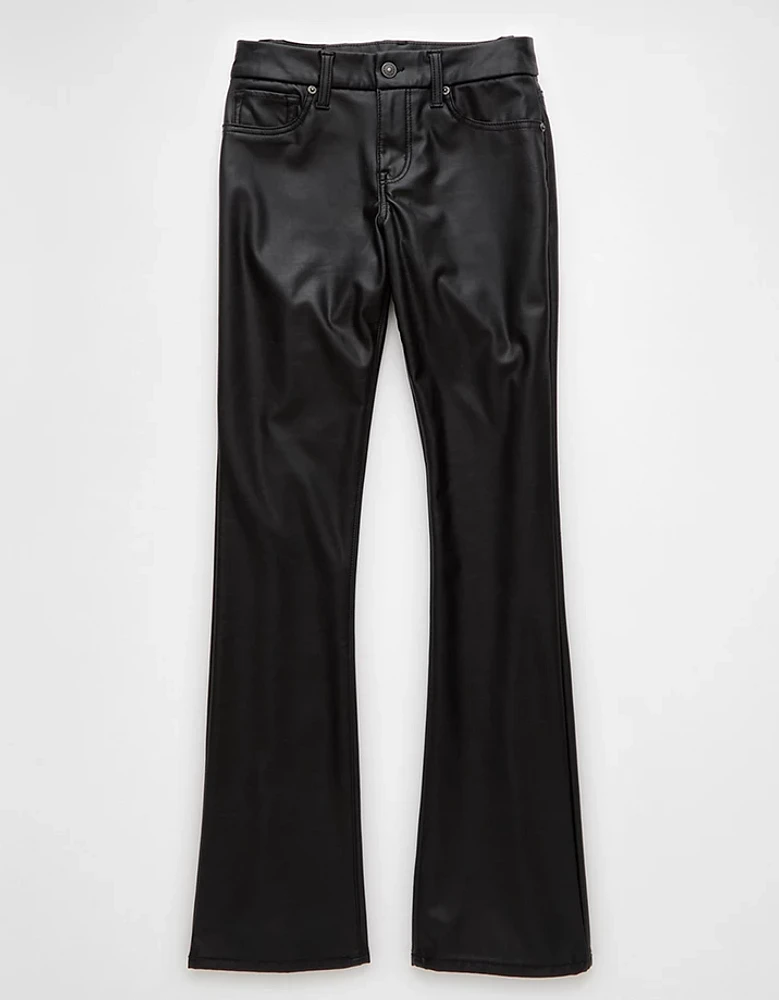 AE Stretch Curvy Vegan Leather Classic Bootcut Pant