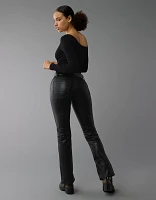 AE Stretch Curvy Vegan Leather Classic Bootcut Pant