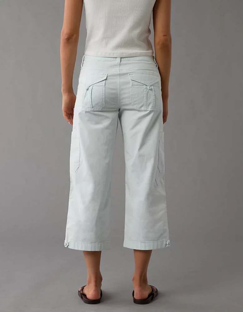 Pantalon court droit extensible à taille basse AE