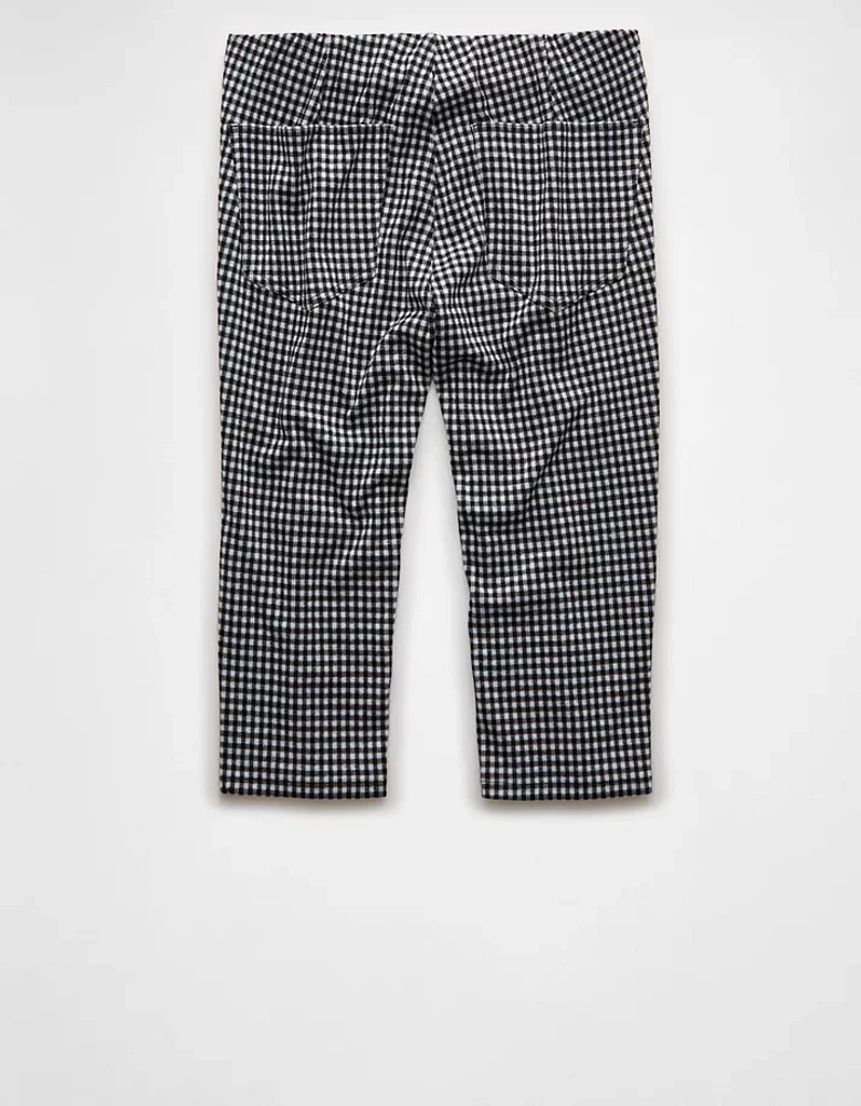 AE Stretch Low-Rise Gingham Capri Pant