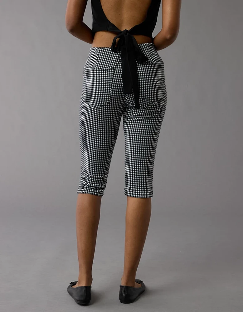 AE Stretch Low-Rise Gingham Capri Pant