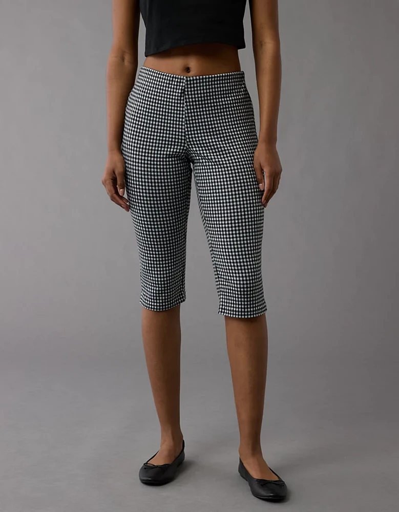 AE Stretch Low-Rise Gingham Capri Pant