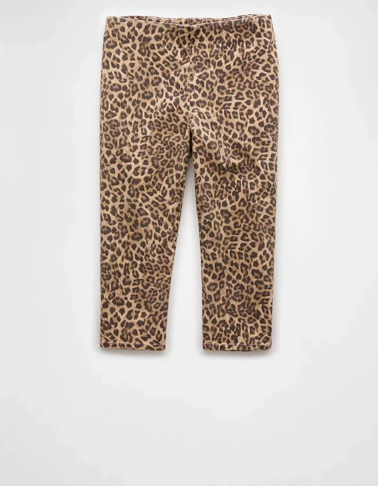 AE Stretch Low-Rise Leopard Capri Pant