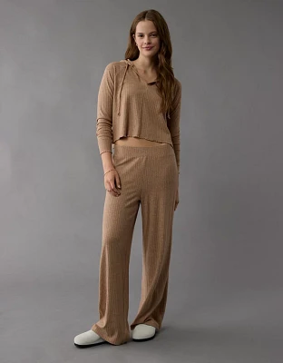 Pantalon de détente en tricot à taille haute AE