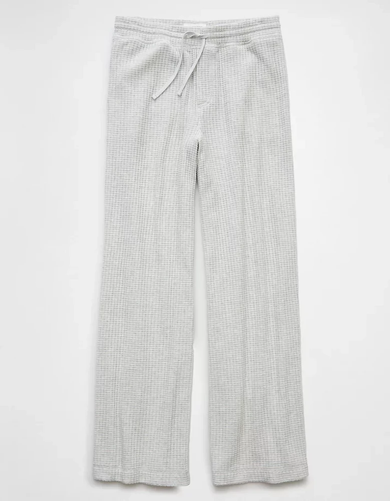 AE Fleece Waffle Wide-Leg Pant