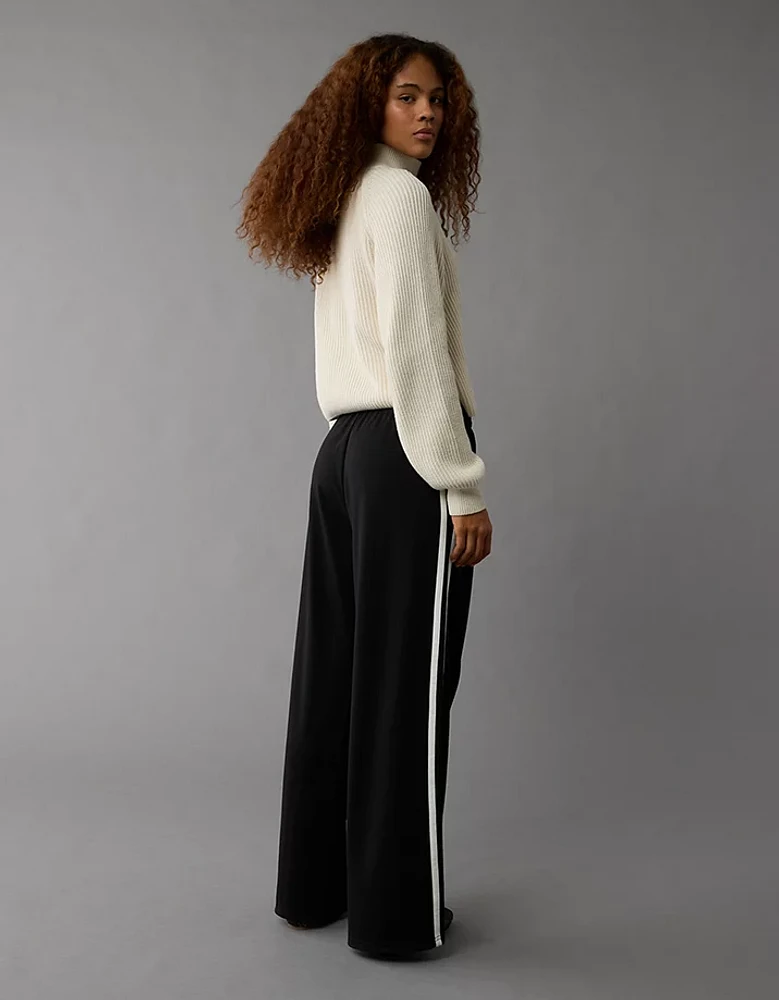 AE Stretch High-Waisted Wide-Leg Track Pant