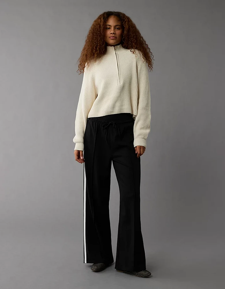 AE Stretch High-Waisted Wide-Leg Track Pant