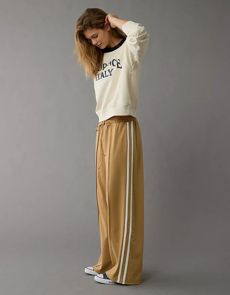 AE Stretch High-Waisted Wide-Leg Track Pant