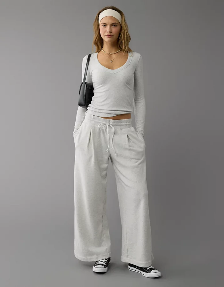 Pantalon en molleton à jambe large AE