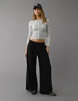 AE Fleece Wide-Leg Sweatpant Trouser