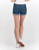 AE Dream High-Waisted Denim Midi Short