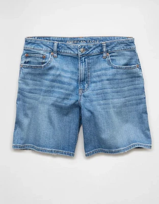 Short en jean ample à taille basse de 8 po Drapé rêve extensible AE