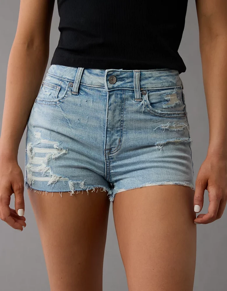 AE Next Level Patched Super High-Waisted Denim Short