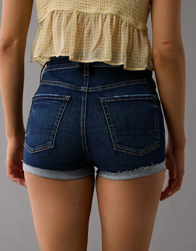 Short court en denim à taille croisée très haute Next Level AE